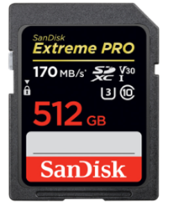 闪迪（SanDisk）512GB SD存储卡 U3 C10 V30 4K