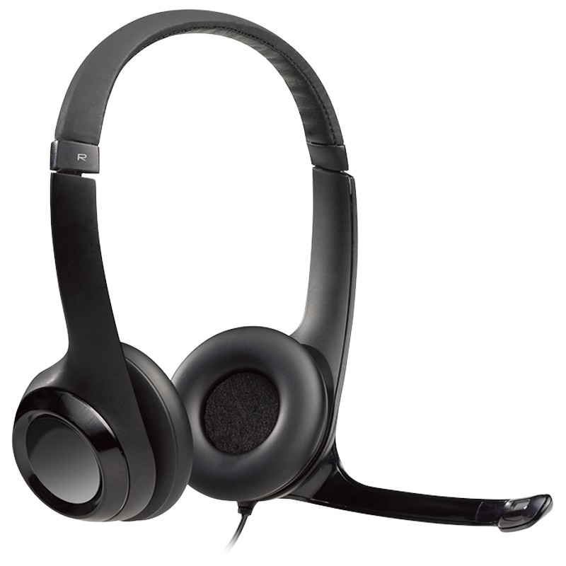 罗技(Logitech) H390头戴式耳机 电脑耳机麦克风 多功能立体降噪耳麦 教育办公培训带话筒 黑色
